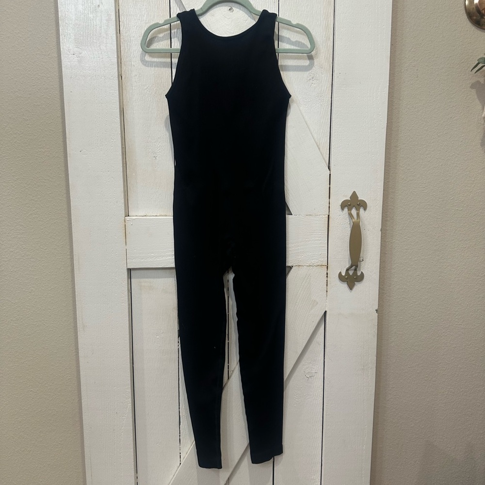 Black spandex body suit